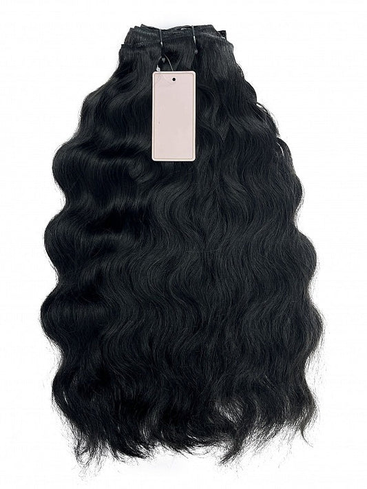 Raw Human Hair Clip In Color 1B