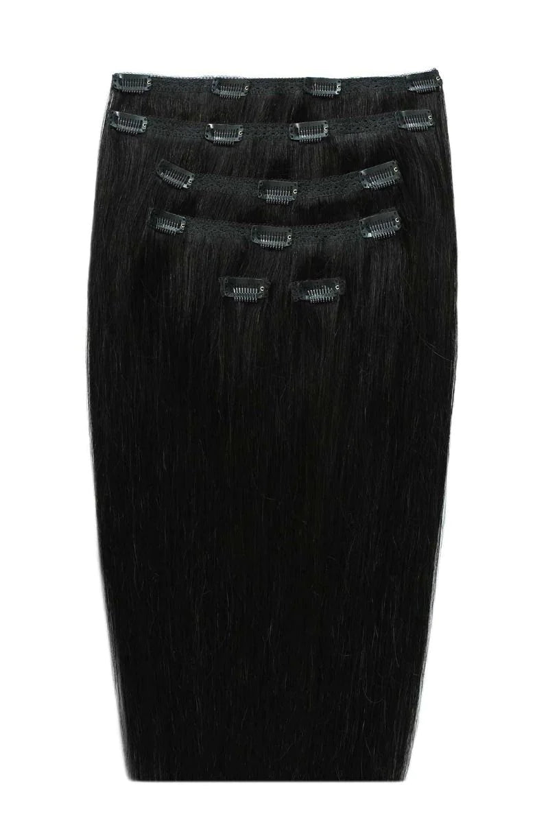 Raw Human Hair Clip In Color 1B