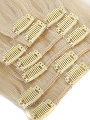 Raw Human Hair Clip Ins Color 613