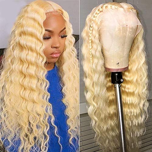 Raw Human Hair Color 613 Transparent Wig