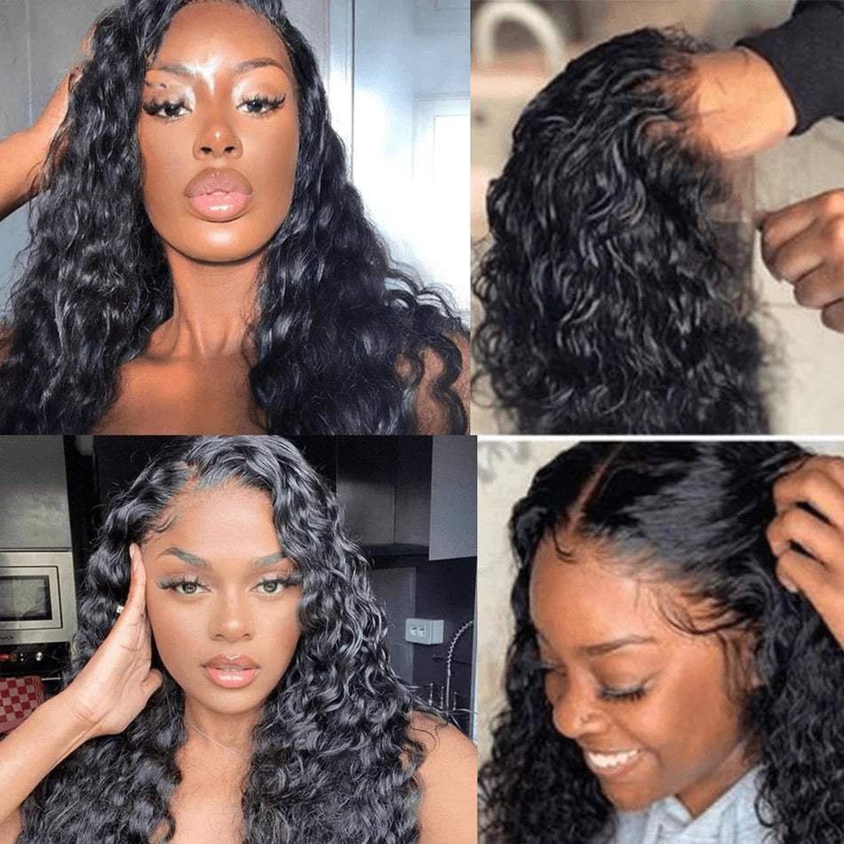 Water Wave Human Hair Lace Front Wig