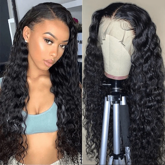 Water Wave Human Hair Lace Front Wig