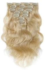 Raw Human Hair Clip Ins Color 613