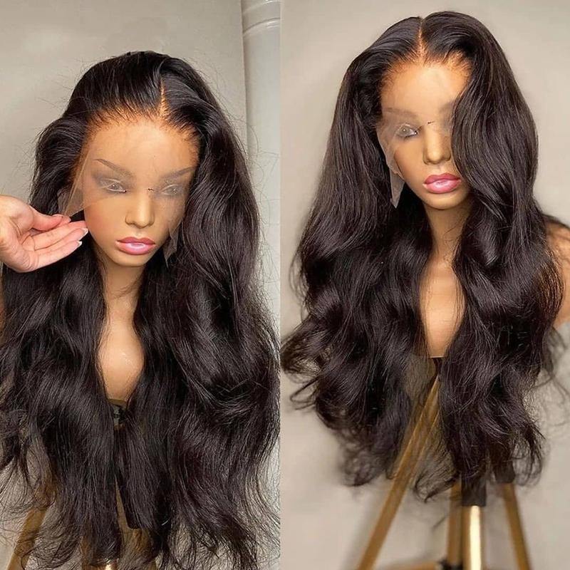 Quality Body Wave Human Hair HD Lace Transparent Full Lace Frontal Wig Thick Ends