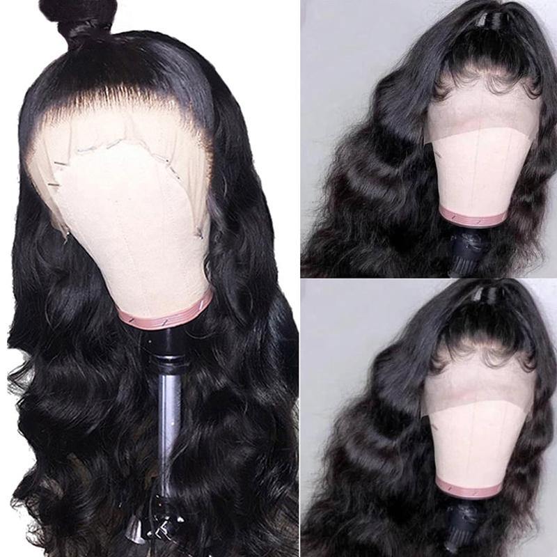 Quality Body Wave Human Hair HD Lace Transparent Full Lace Frontal Wig Thick Ends