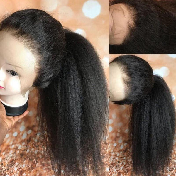 Raw Human Hair Color 1B Transparent Wig